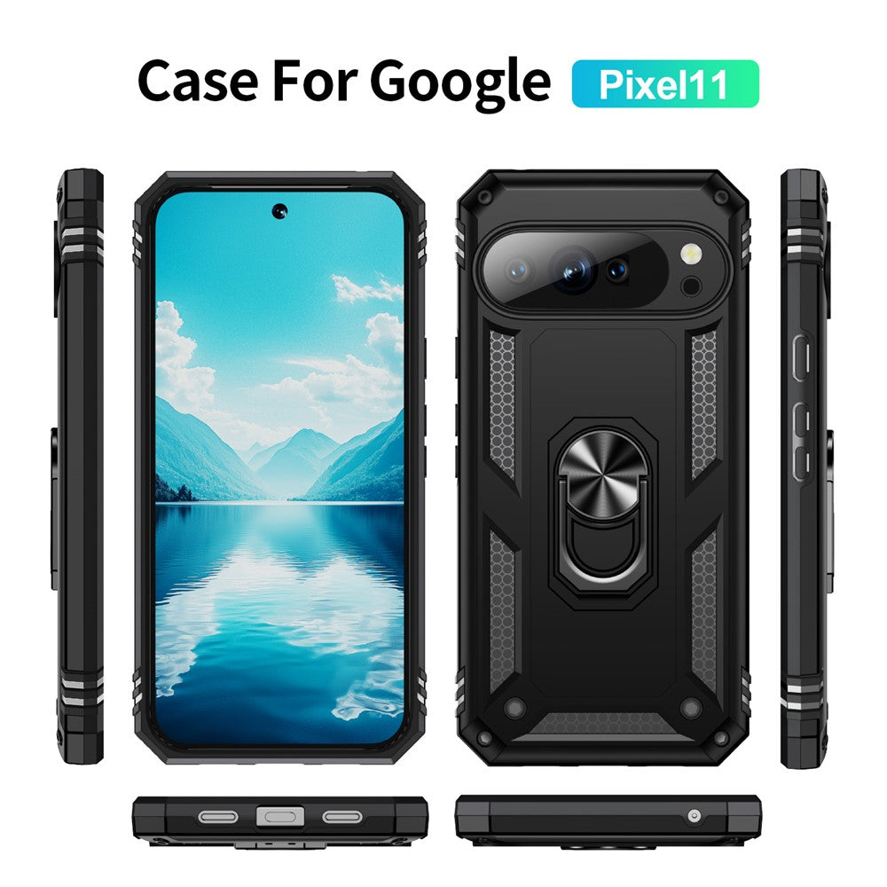 For Google Pixel 11 Pro / 11 Case PC + TPU Phone Cover with Kickstand