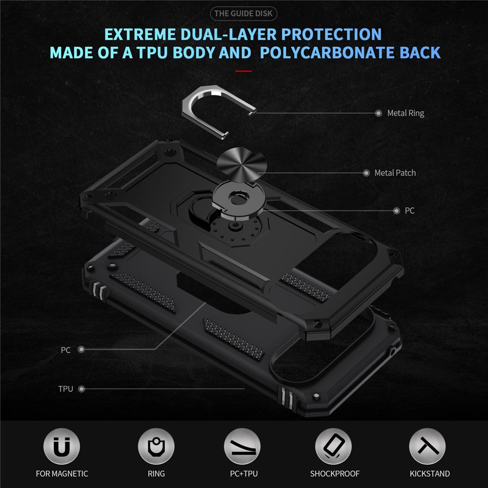 For Google Pixel 11 Pro / 11 Case PC + TPU Phone Cover with Kickstand