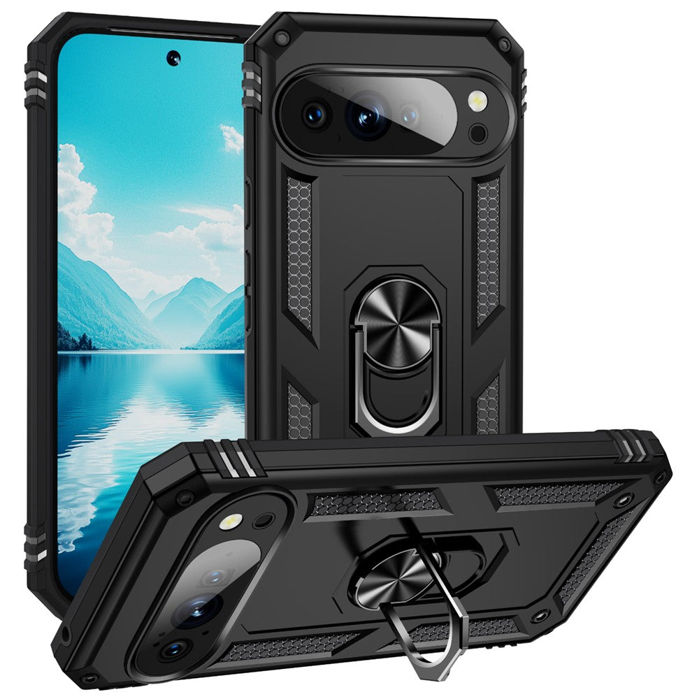For Google Pixel 11 Pro XL Case PC + TPU Phone Cover with Kickstand