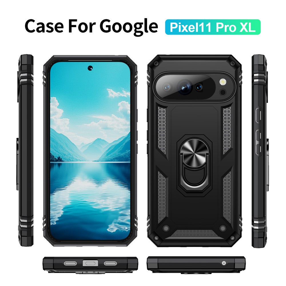 For Google Pixel 11 Pro XL Case PC + TPU Phone Cover with Kickstand