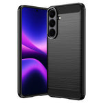 AMORUS Til Samsung Galaxy S26 FE Cover Kulfibertekstur Børstet Beskyttende Telefoncover
