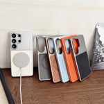 For Samsung Galaxy S26 Ultra Magnetic Case Litchi Texture PU Leather Coated PC + TPU Phone Back Cover