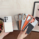 For Samsung Galaxy S26 Ultra Magnetic Case Litchi Texture PU Leather Coated PC + TPU Phone Back Cover