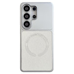 Magnetiskt skal för Samsung Galaxy S25 Ultra i litchi-textur med PU-läderbeläggning och PC + TPU-baksida