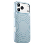 Til iPhone 17 Pro Max Magnetisk Cover Krusningsmønster Læderbelagt PC + TPU Stødsikkert Bagcover