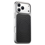 Til iPhone 17 Pro Max Magnetisk Cover Krusningsmønster Læderbelagt PC + TPU Stødsikkert Bagcover