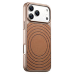 Til iPhone 17 Pro Magnetisk Cover med bølge-mønster, læderbelagt PC + TPU Stødsikkert Bagcover