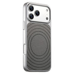 Til iPhone 17 Pro Magnetisk Cover med bølge-mønster, læderbelagt PC + TPU Stødsikkert Bagcover