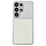 For Samsung Galaxy S26 Ultra Magnetic Case Ripple Pattern Leather Coated PC + TPU Shockproof Back Cover