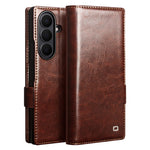 QIALINO For Samsung Galaxy Z Fold8 Ultra Case Genuine Cow Leather Stand Wallet Phone Cover