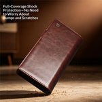 QIALINO For Samsung Galaxy Z Fold8 Ultra Case Genuine Cow Leather Stand Wallet Phone Cover