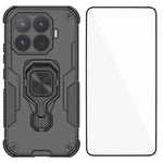 WANLONFENG for Xiaomi 17T Phone Case  PC TPU Back Cover Kickstand with Tempered Glass
