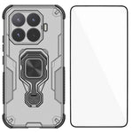 WANLONFENG for Xiaomi 17T Phone Case  PC TPU Back Cover Kickstand with Tempered Glass
