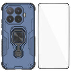 WANLONFENG for Xiaomi 17T Phone Case  PC TPU Back Cover Kickstand with Tempered Glass