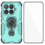 WANLONFENG for Xiaomi 17T Phone Case  PC TPU Back Cover Kickstand with Tempered Glass