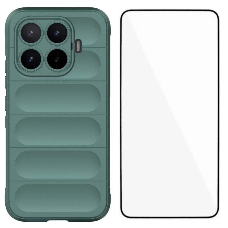 WANLONFENG för Xiaomi 17T TPU-skal HD-serien halkfritt mobilskydd med härdat glas