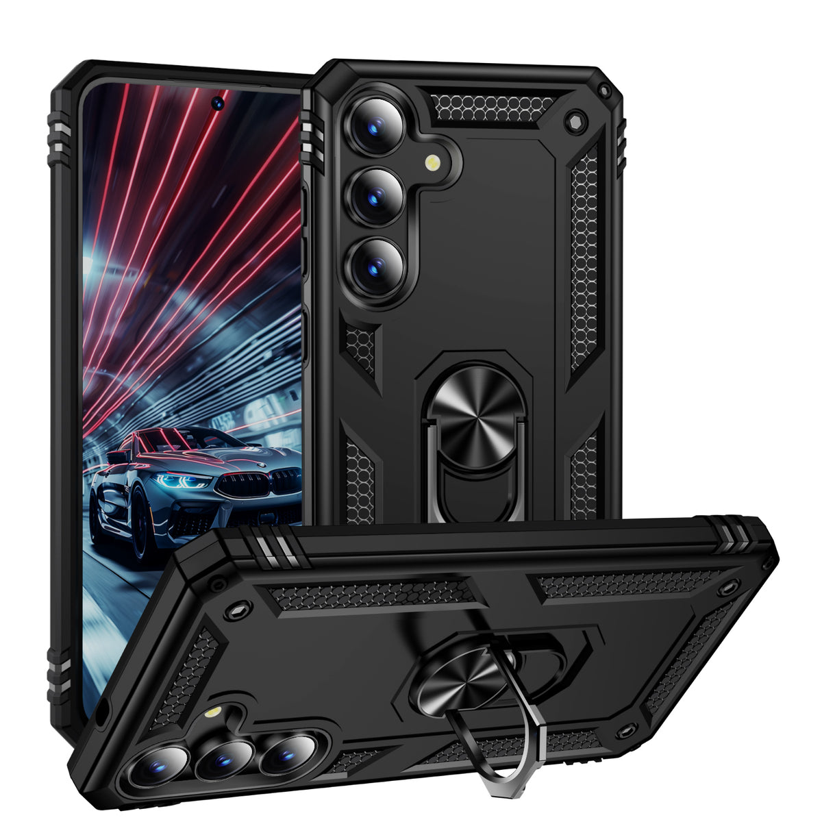 For Samsung Galaxy S26 FE Case PC + TPU Phone Cover with Kickstand