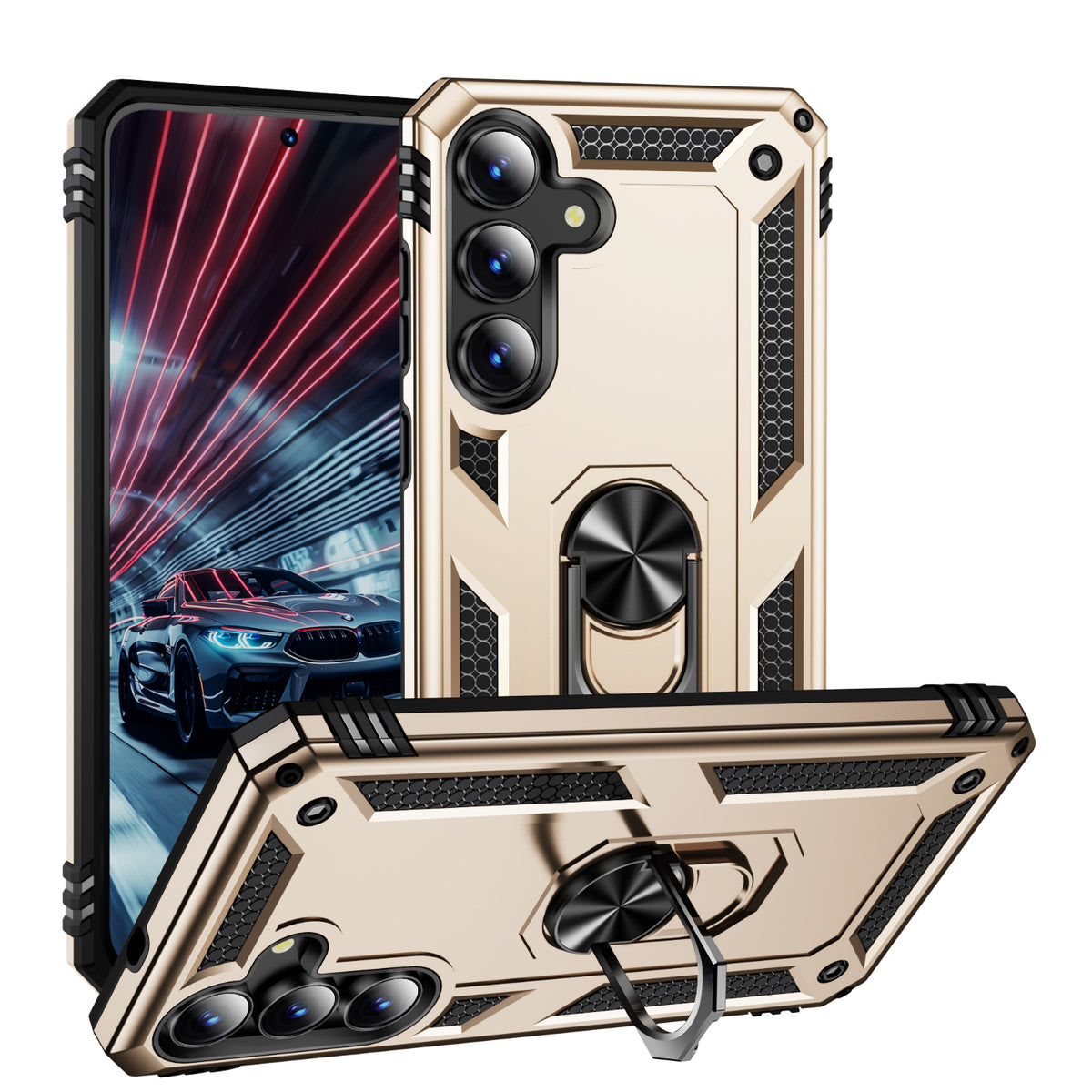 For Samsung Galaxy S26 FE Case PC + TPU Phone Cover with Kickstand
