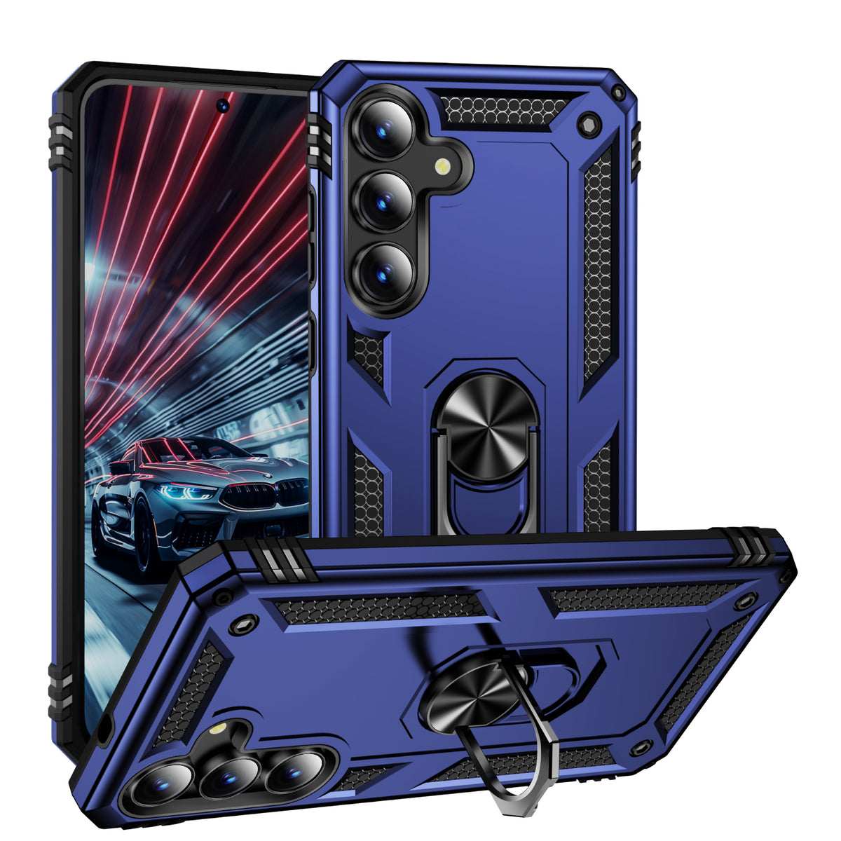 For Samsung Galaxy S26 FE Case PC + TPU Phone Cover with Kickstand
