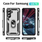 For Samsung Galaxy S26 FE Case PC + TPU Phone Cover with Kickstand