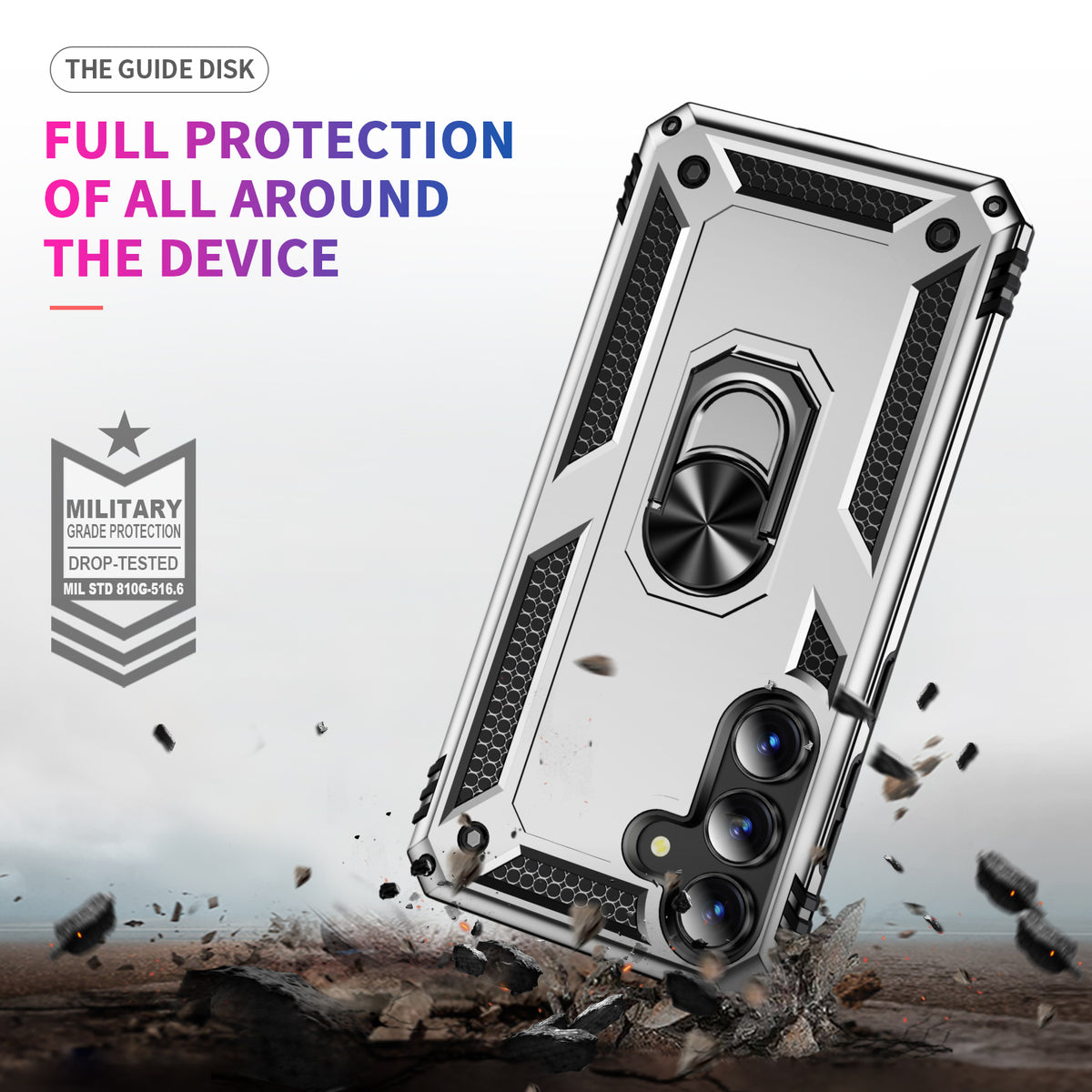 For Samsung Galaxy S26 FE Case PC + TPU Phone Cover with Kickstand