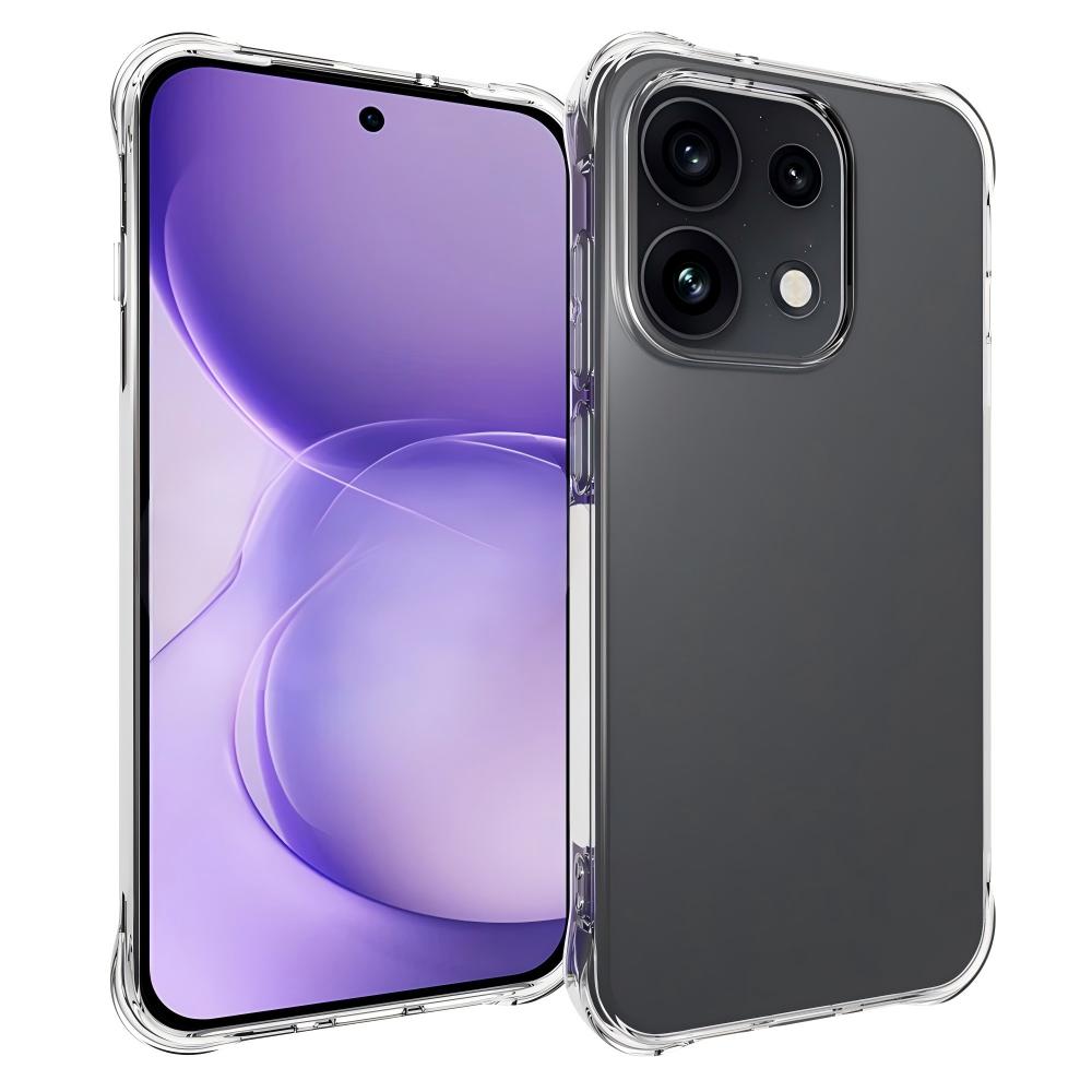 WANLONFENG Back Cover for Oppo Reno16 Pro 5G (Global) / Reno16 5G (Global) / Reno16 5G (China) TM Series 2.0mm Clear TPU Phone Case (Big Lens Hole)