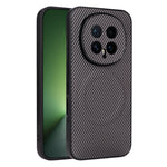 For Honor Magic8 5G Case Carbon Fiber Texture Leather Coated TPU PC Phone Cover with Metal Ring for Magnetic Car Mount