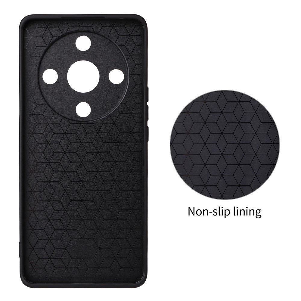 Skal till Honor X9b 5G / Magic6 Lite 5G, kolfiberstruktur, läderbelagt TPU PC-mobilskal med metallring för magnetiskt bilfäste