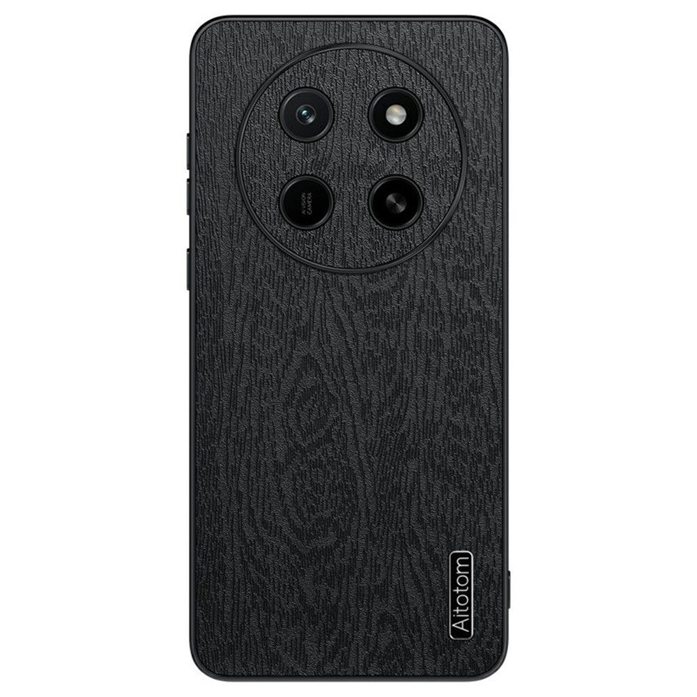 For Honor X80 Pro Max 5G Case Wood Texture PU Leather Coated PC TPU Phone Cover