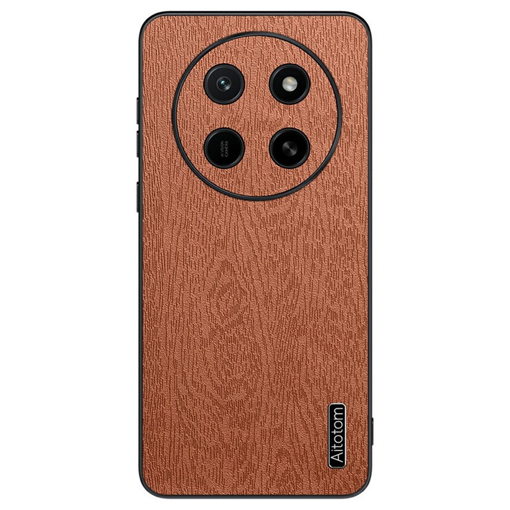 For Honor X80 Pro Max 5G Case Wood Texture PU Leather Coated PC TPU Phone Cover