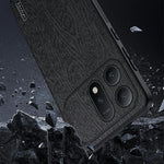 For Honor Win Turbo 5G Case Wood Texture PU Leather Coated PC TPU Phone Cover
