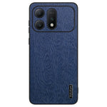 For Honor Win Turbo 5G Case Wood Texture PU Leather Coated PC TPU Phone Cover
