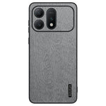 For Honor Win Turbo 5G Case Wood Texture PU Leather Coated PC TPU Phone Cover