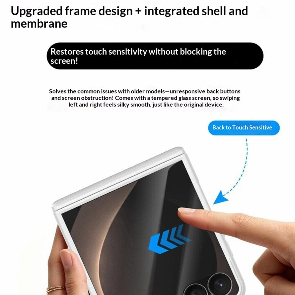 GKK for Samsung Galaxy Z Flip8 Magnetic Case Hinge Protection Leather + PC Phone Cover with Screen Protector