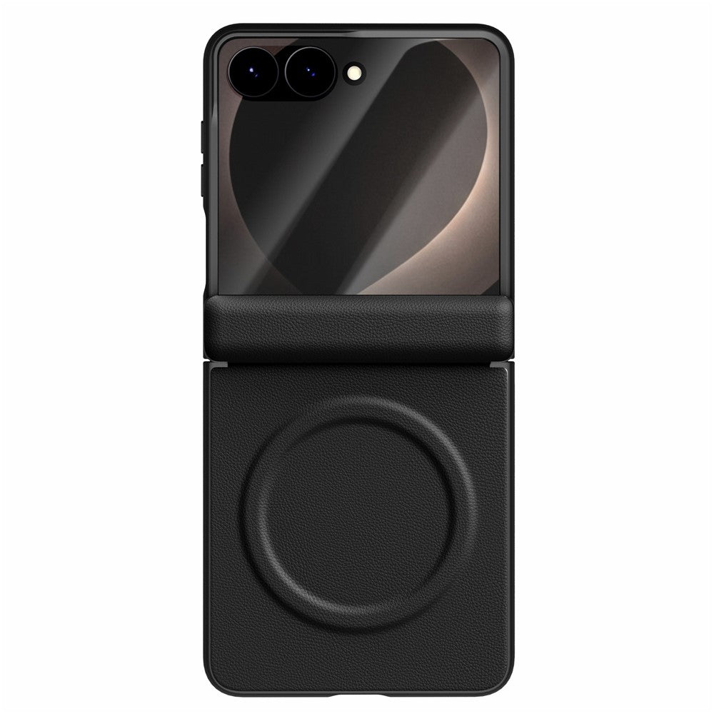 GKK for Samsung Galaxy Z Flip8 Magnetic Case Hinge Protection Leather + PC Phone Cover with Screen Protector
