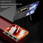 GKK Skal För Huawei Pura X Max Magnetiskt Gångjärn Dolt Stöd Ultratunt PC-mobilskal med HD Klar Härdat Glas Skärmfilm