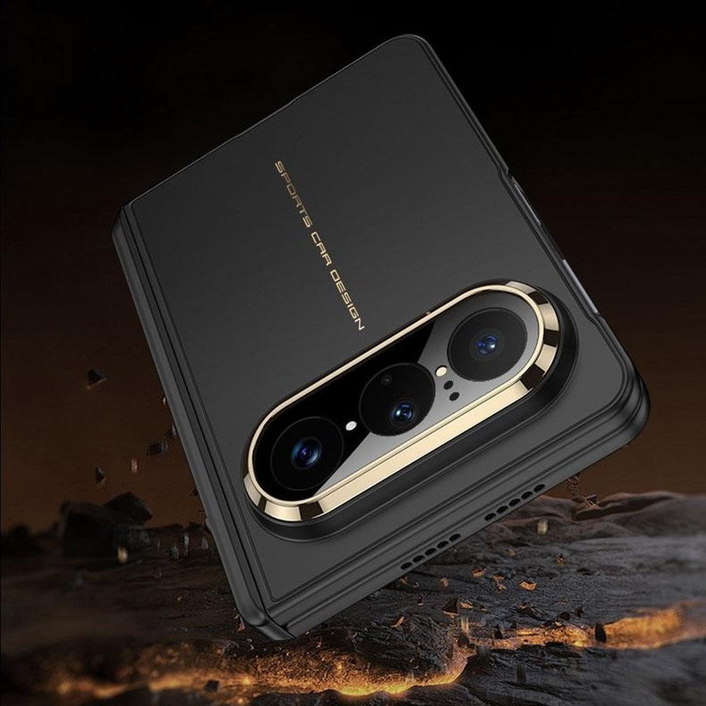 GKK Skal För Huawei Pura X Max Magnetiskt Gångjärn Dolt Stöd Ultratunt PC-mobilskal med HD Klar Härdat Glas Skärmfilm