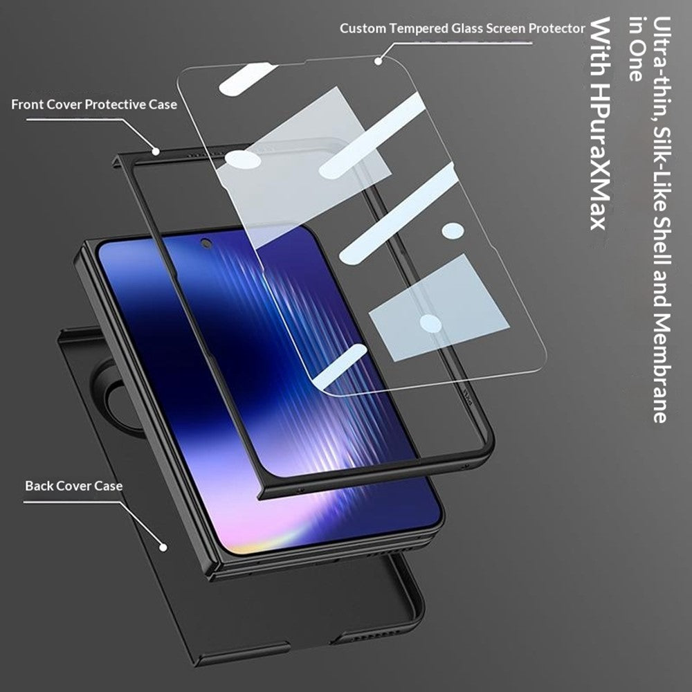 GKK för Huawei Pura X Max-skal, ultratunt PC-skal med HD-skärmfilm i härdat glas