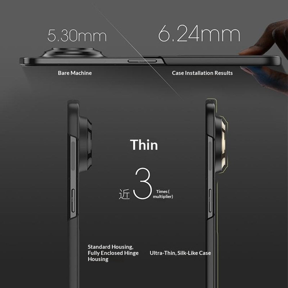 GKK för Huawei Pura X Max-skal, ultratunt PC-skal med HD-skärmfilm i härdat glas