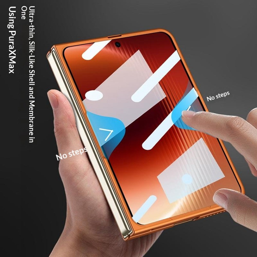 GKK för Huawei Pura X Max-skal, ultratunt PC-skal med HD-skärmfilm i härdat glas