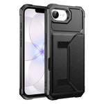 Til iPhone 17e / 16e cover kortholder læder + TPU anti-dråbe telefoncover
