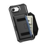 Til iPhone 17e / 16e cover kortholder læder + TPU anti-dråbe telefoncover