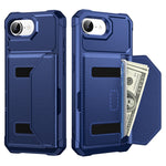 Til iPhone 17e / 16e cover kortholder læder + TPU anti-dråbe telefoncover