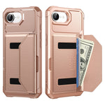 Til iPhone 17e / 16e cover kortholder læder + TPU anti-dråbe telefoncover