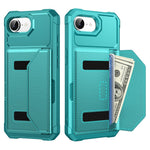 Til iPhone 17e / 16e cover kortholder læder + TPU anti-dråbe telefoncover