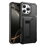 For iPhone 16 Pro Max Case Card Holder Leather + TPU Anti-drop Phone Cover