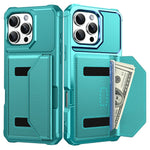For iPhone 16 Pro Max Case Card Holder Leather + TPU Anti-drop Phone Cover
