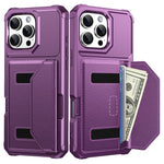 For iPhone 16 Pro Max Case Card Holder Leather + TPU Anti-drop Phone Cover