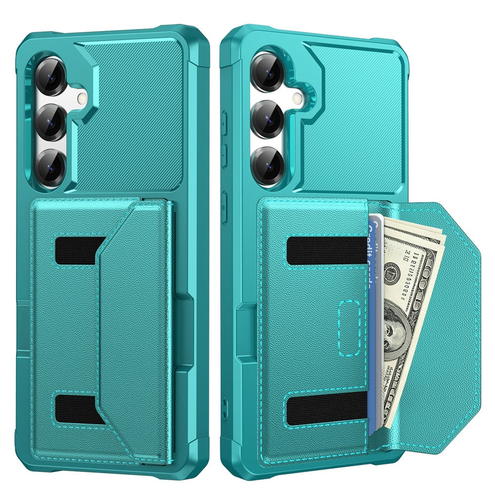 For Samsung Galaxy A55 5G Case Card Holder Leather + TPU Anti-drop Phone Cover