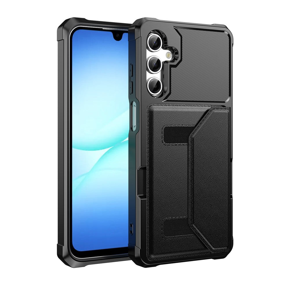 For Samsung Galaxy A25 5G (Global) (161mm) Case Card Holder Leather + TPU Anti-drop Phone Cover